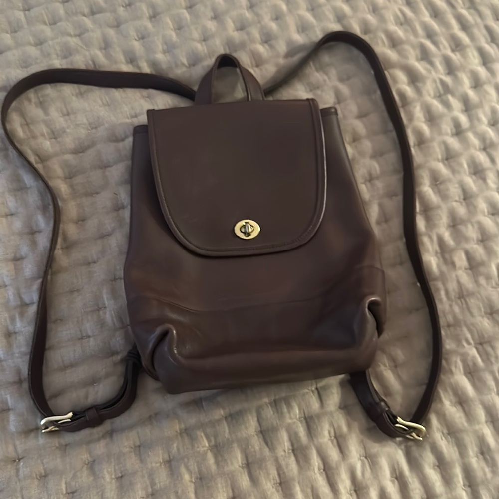 Vintage Coach Leather Backpack